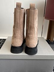 Balenciaga Truck Lace-up Boot Suede in Beige  - 4
