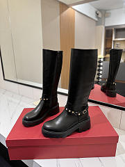Valentino High Boots Garavani Rockstud Black   - 2