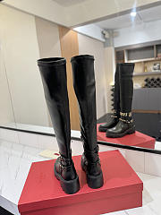 Valentino Thigh Boots Garavani Rockstud Black   - 5