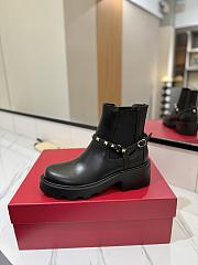 Valentino Short Boots Garavani Rockstud Black - 5