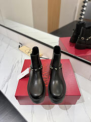 Valentino Short Boots Garavani Rockstud Black - 4