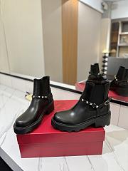 Valentino Short Boots Garavani Rockstud Black - 3