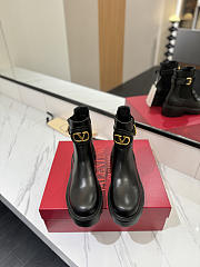 Valentino Vlogo Signature Calfskin Beatle 55mm in Black - 5