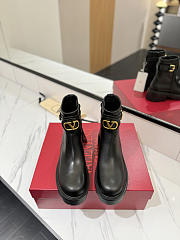 Valentino Vlogo Signature Ankle Boot In Calfskin 55mm in Black - 6