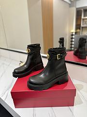 Valentino Vlogo Signature Ankle Boot In Calfskin 55mm in Black - 5