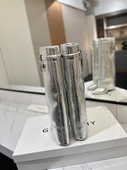 Givenchy Shark Lock Boots In Snake Effect Leather Silver - 3