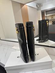 Givenchy Shark Lock Boots In Snake Effect Leather Black - 4