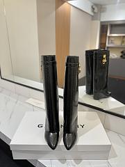 Givenchy Shark Lock Boots In Snake Effect Leather Black - 2
