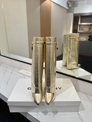 Givenchy Shark Lock Boots In Snake Effect Leather Gold - 6