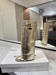 Givenchy Shark Lock Boots In Snake Effect Leather Gold - 2