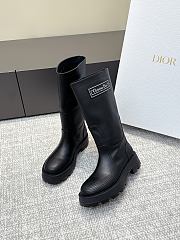 Dior D-Scots Boot Black Rubber Effect Calfskin - 6
