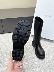 Dior D-Scots Boot Black Rubber Effect Calfskin - 5