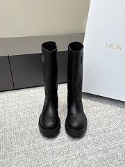 Dior D-Scots Boot Black Rubber Effect Calfskin - 3