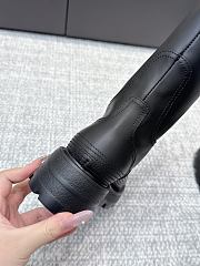 Dior D-Major Boot Black Calfskin and Khaki and Black Technical Fabric - 5