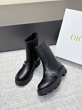 Dior D-Quest Ankle Boot Black Calfskin 4.5cm