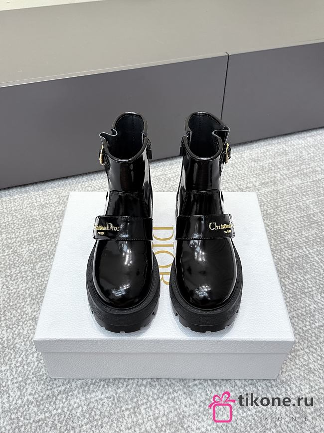 Dior D-Quest Ankle Boot Patent Black 4.5 cm - 1
