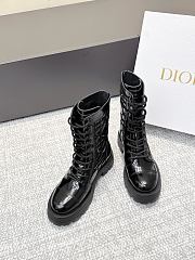 Dior D-Unit Ankle Boot Black Quilted Cannage Calfskin - 5