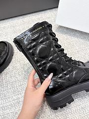 Dior D-Unit Ankle Boot Black Quilted Cannage Calfskin - 3