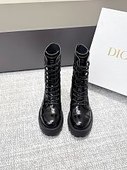 Dior D-Unit Ankle Boot Black Quilted Cannage Calfskin - 2