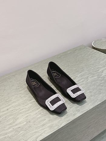 Roger Vivier Belle Vivier Ballerinas In Satin Black