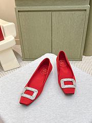 Roger Vivier Belle Vivier Ballerinas In Satin Red  - 5