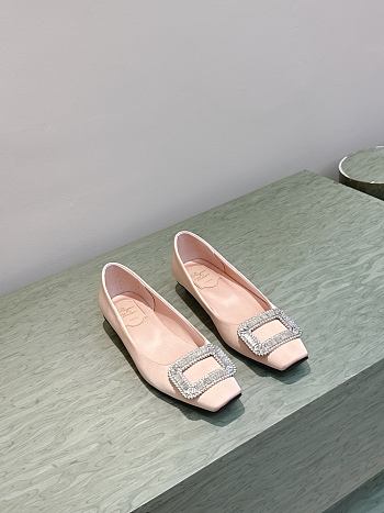 Roger Vivier Belle Vivier Ballerinas In Satin Beige