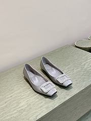 Roger Vivier Belle Vivier Ballerinas In Satin Gray - 1