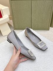 Roger Vivier Belle Vivier Ballerinas In Satin Gray - 4