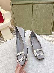 Roger Vivier Belle Vivier Ballerinas In Satin Gray - 3