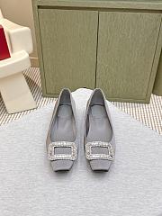 Roger Vivier Belle Vivier Ballerinas In Satin Gray - 2