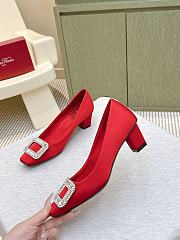 Roger Vivier Belle Vivier Pumps In Satin Red 4.5cm - 6