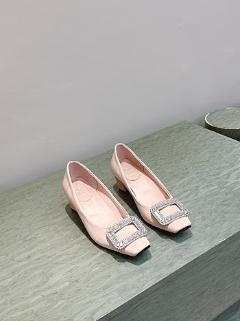 Roger Vivier Belle Vivier Pumps In Satin Beige 4.5cm