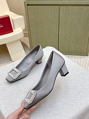 Roger Vivier Belle Vivier Pumps In Satin Gray 4.5cm - 4