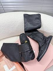 Miumiu Black Ruches Nappa Leather Boots - 6