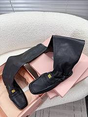 Miumiu Black Ruches Nappa Leather Boots - 4