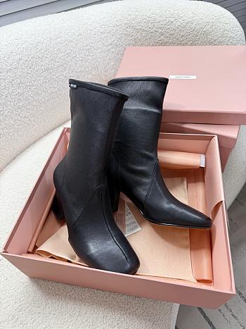Miumiu Black Nappa Leather Booties 65mm