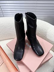 Miumiu Black Nappa Leather Booties 65mm - 4