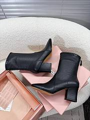 Miumiu Black Nappa Leather Booties 65mm - 3