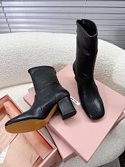 Miumiu Black Nappa Leather Booties 65mm - 2