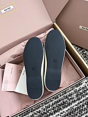 Miumiu Elan Nappa Leather Ballerinas Ivory - 5