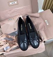Miumiu Elan Nappa Leather Ballerinas Black - 1