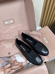 Miumiu Elan Nappa Leather Ballerinas Black - 4