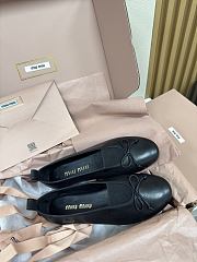 Miumiu Elan Nappa Leather Ballerinas Black - 2
