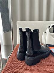 Prada Black Brushed Leather Booties 50mm - 6