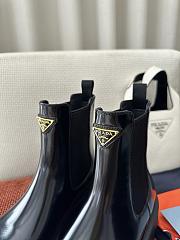 Prada Black Brushed Leather Booties 50mm - 2