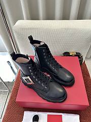 Roger Vivier Viv Rangers Truck Booties In Leather Black  - 4