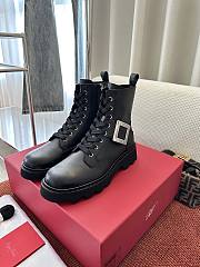 Roger Vivier Viv Rangers Truck Booties In Leather Black  - 3