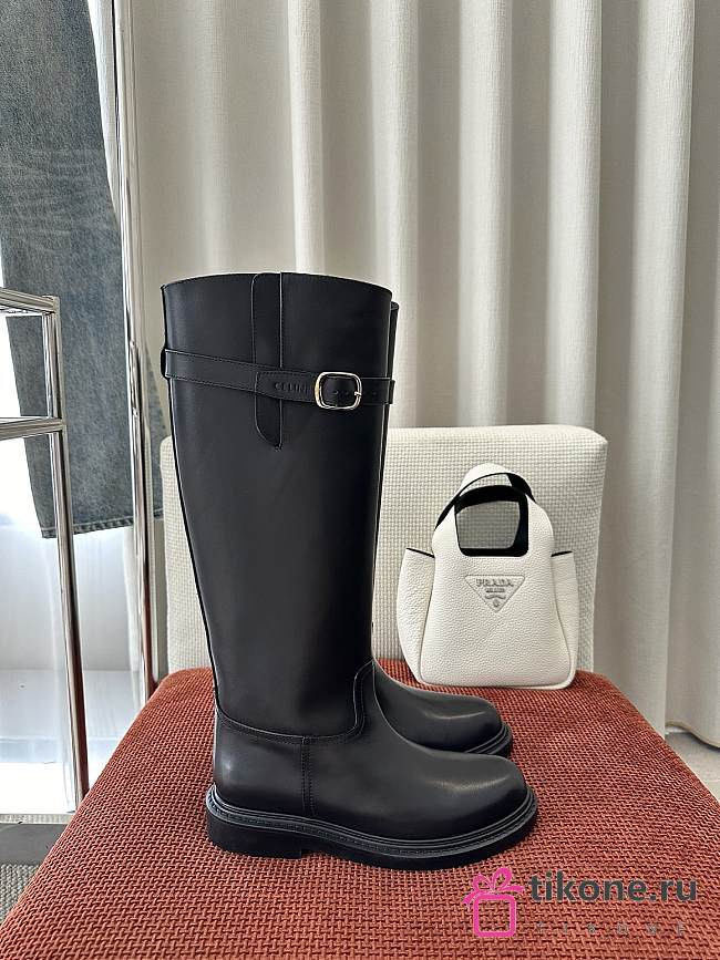 Celine Boots Universite In Calfskin Black - 1