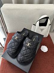 Chanel Black Quilted Leather CC Turnlock Platform Mules - 5