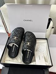 Chanel Black Quilted Leather CC Turnlock Platform Mules - 4